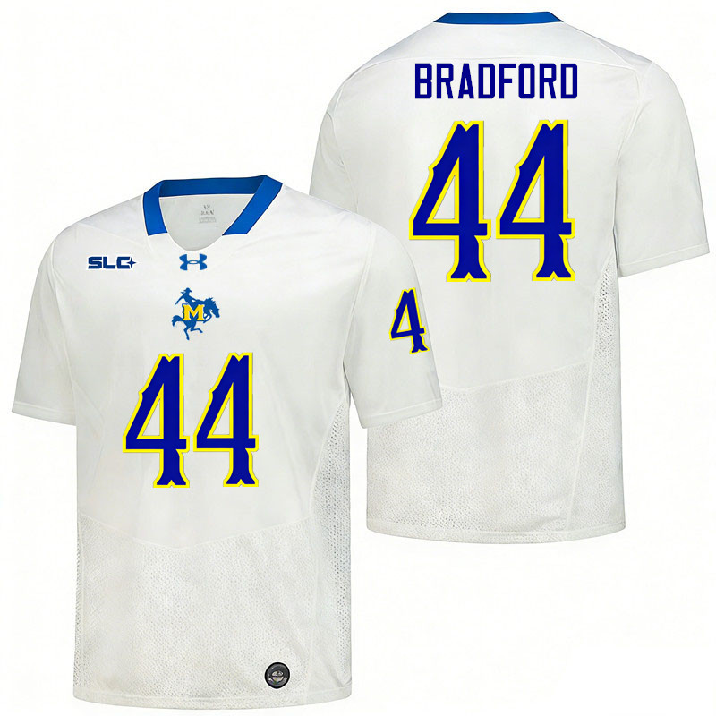 McNeese Cowboys #44 Phillip Bradford College Football Jerseys,Uniforms-White